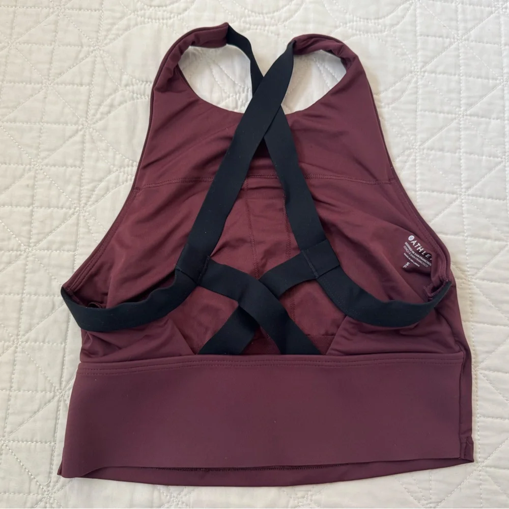 Athleta Maroon Criss-Cross Back Bra